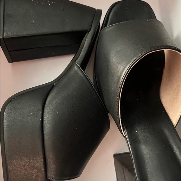 NWOT Missheel Square Chunky Heel Platform Sandals - Picture 3 of 4